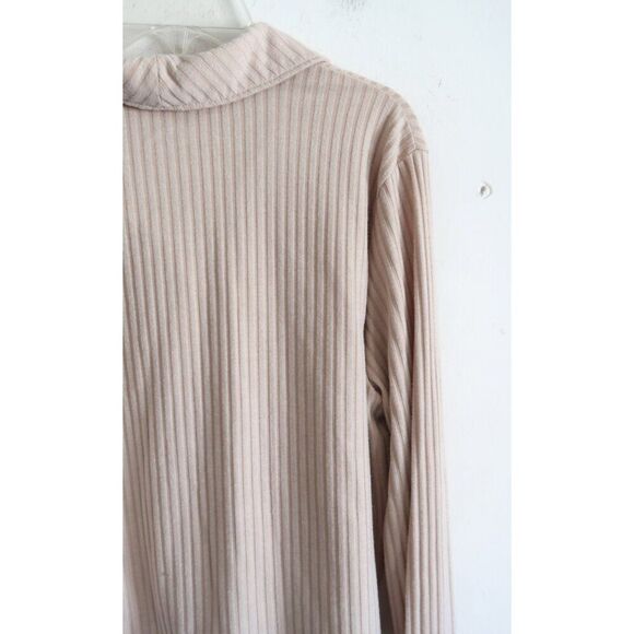 Madewell MWL Brushed Cotton Ribbed Crop Button Front Shirt - Size Large - Picture 6 of 8